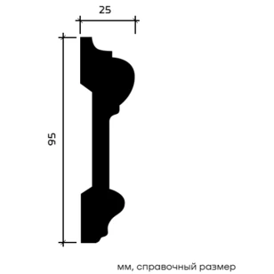 Молдинг Европласт 1.51.307 жёсткий 25х95х2000 мм