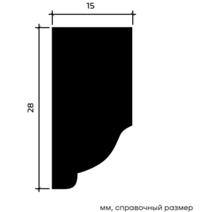 Молдинг Европласт 1.51.305 жёсткий 15х28х2000 мм