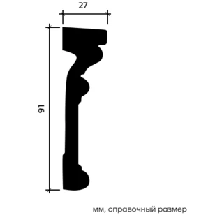 Молдинг Европласт 1.51.347 жёсткий 27х91х2000 мм