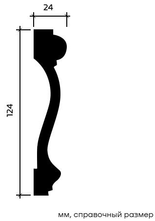 Отделка стен и потолка Молдинг Европласт 1.51.367 жёсткий 24х124х2000 мм