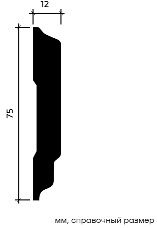 Отделка стен и потолка Молдинг Европласт 1.51.343 гибкий 12х75х2000 мм