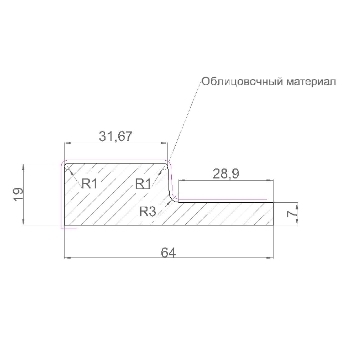 Отделка стен и потолка Профиль для панелей WellMaker ПНл-37 Акация 19х64х2800 мм