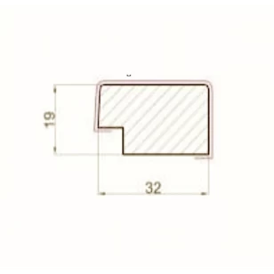 Финишная рейка для реечной панели WellMaker ПНп-37 Акация19х32х2800 мм