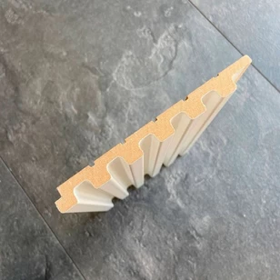 Реечная панель WellMaker ПН-38 МДФ Альпийский (белабел) 12х123х2800 мм