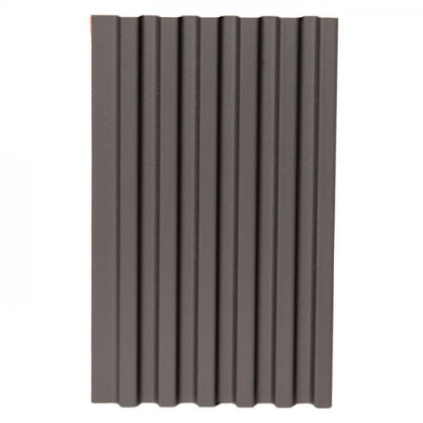 Отделка стен и потолка Реечная панель WellMaker ПН-38 МДФ Графит 12х123х2800 мм