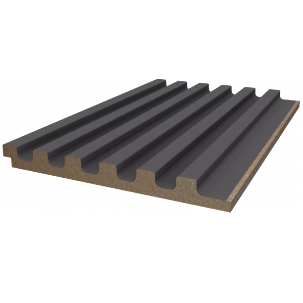 Отделка стен и потолка Реечная панель WellMaker ПН-38 МДФ Графит 12х123х2800 мм