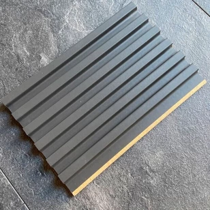 Реечная панель WellMaker ПН-38 МДФ Графит 12х123х2800 мм