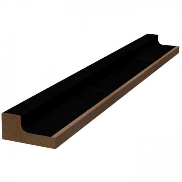 Отделка стен и потолка Финишная рейка для реечной панели WellMaker ПНл-38 Блэк 12х25х2800 мм