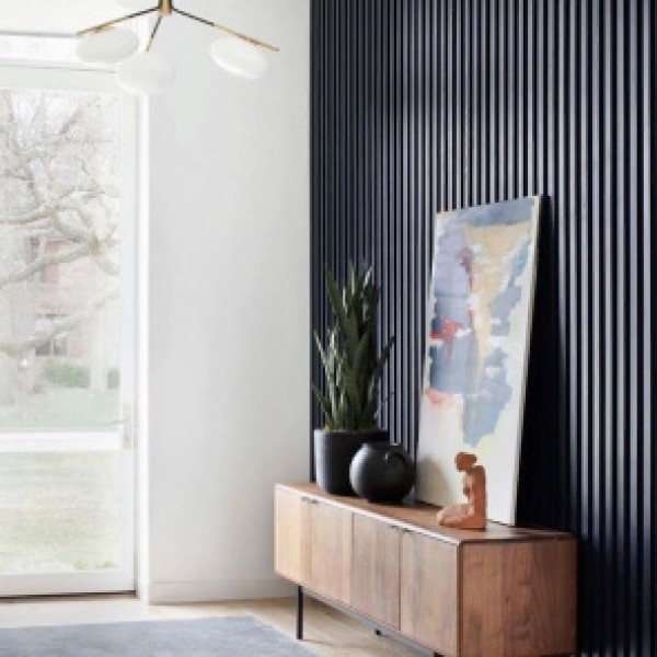 Отделка стен и потолка Финишная рейка для реечной панели WellMaker ПНл-38 Графит 12х25х2800 мм