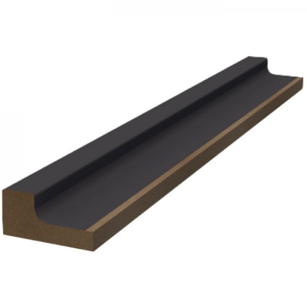 Отделка стен и потолка Финишная рейка для реечной панели WellMaker ПНл-38 Графит 12х25х2800 мм