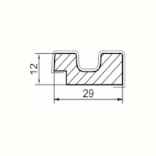 Отделка стен и потолка Финишная рейка для реечной панели WellMaker ПНп-38 Артисан 12х29х2800 мм