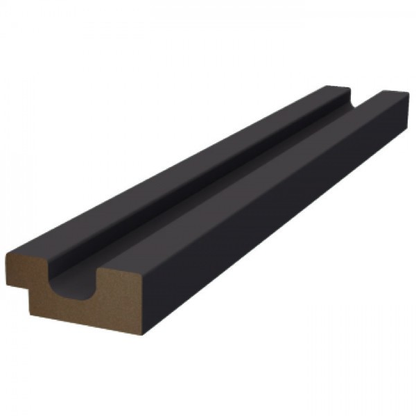 Отделка стен и потолка Финишная рейка для реечной панели WellMaker ПНп-38 Графит 12х29х2800 мм