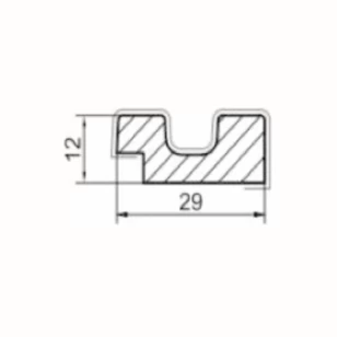 Финишная рейка для реечной панели WellMaker ПНп-38 Графит 12х29х2800 мм