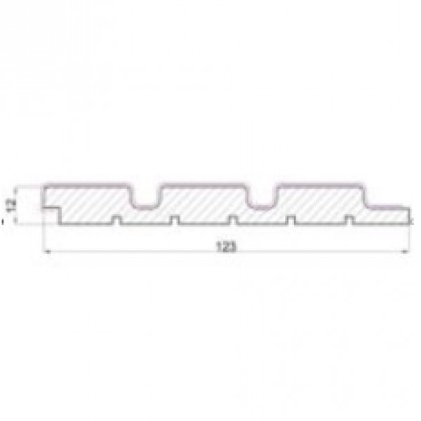 Отделка стен и потолка Реечная панель WellMaker ПН-43 Артисан 12х123х2800 мм