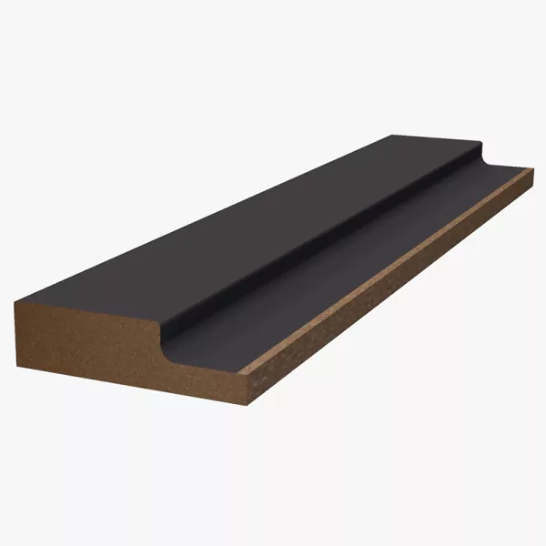 Отделка стен и потолка Финишная рейка для реечной панели WellMaker ПНл-43 Графит 12х44х2800 мм