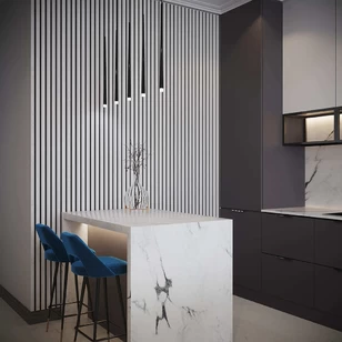 Реечная панель Grace МДФ 3D Line Modern L02 Береза черная 19х160х2750 мм