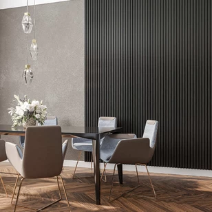 Реечная панель Grace МДФ 3D Line Modern L04 Черная 19х160х2750 мм