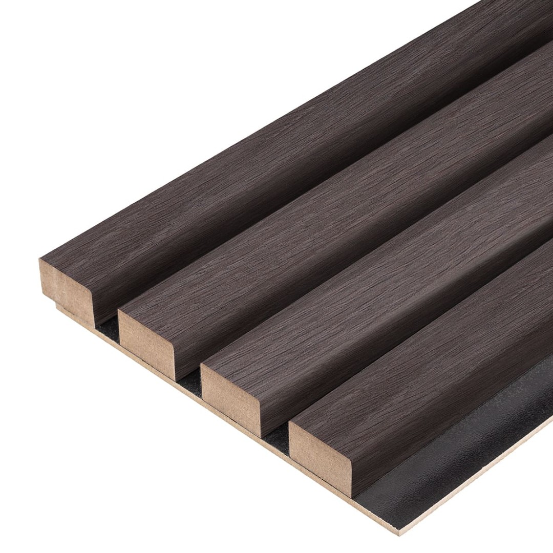 Отделка стен и потолка Реечная панель Grace МДФ 3D Line Modern L08 Ироко 19х160х2750 мм