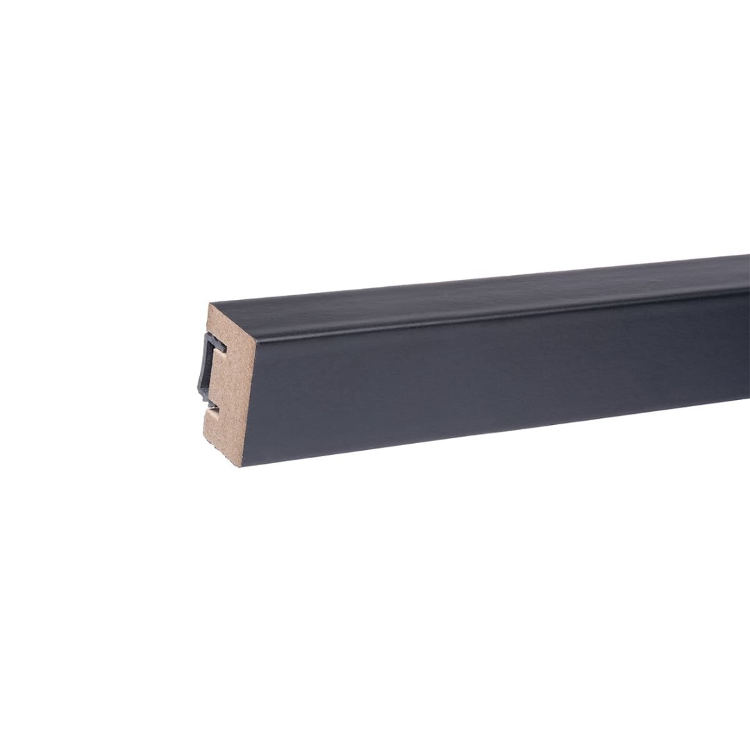 Отделка стен и потолка Финишная рейка для реечной панели Grace L04 Черная с монтажной планкой в комплекте 18х27х2750 мм
