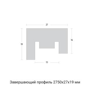 Финишная рейка для реечной панели Grace L06 Дуб альпийский с монтажной планкой в комплекте 18х27х2750 мм