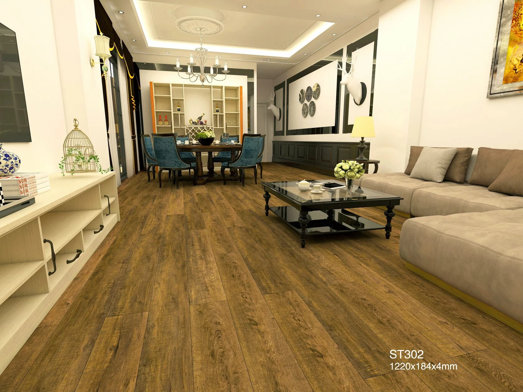 SPC Ламинат SPC ламинат Skalla Дуб Гране (Oak Grande) ST302