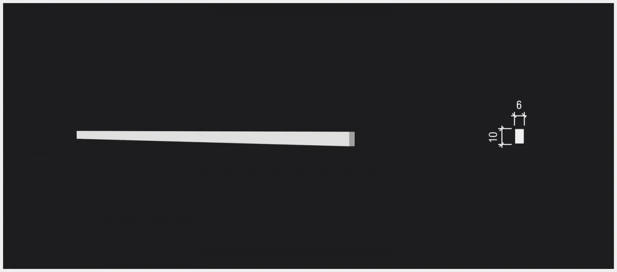 Отделка стен и потолка Молдинг Decor-Dizayn DD632(3m) 6х10х3000 мм