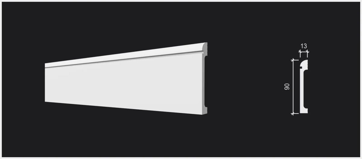 Отделка стен и потолка Плинтус Decor-Dizayn DD715  2000х90х13 мм