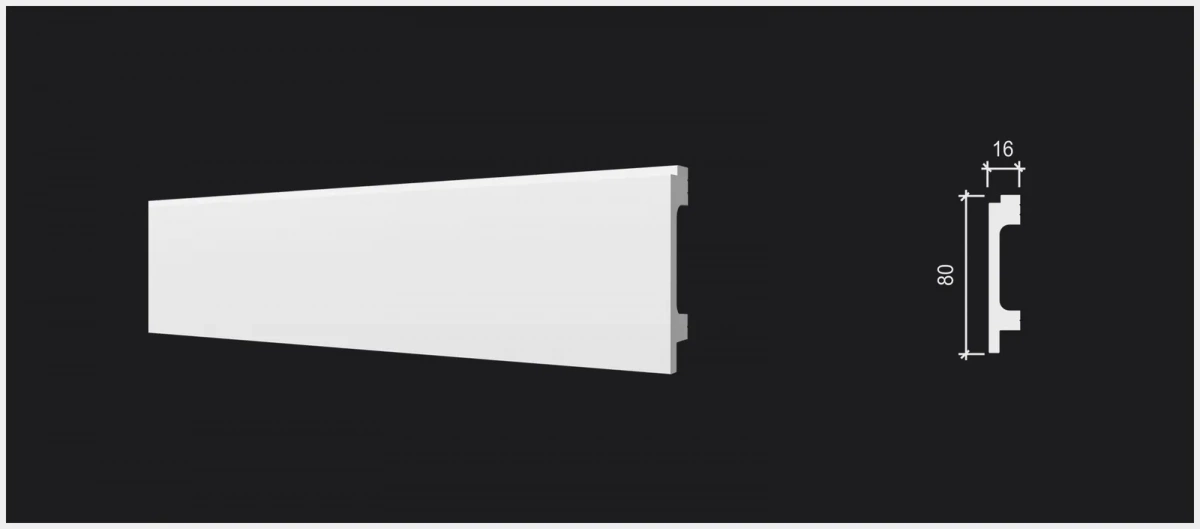 Отделка стен и потолка Плинтус Decor-Dizayn DD723  2000х80х16 мм