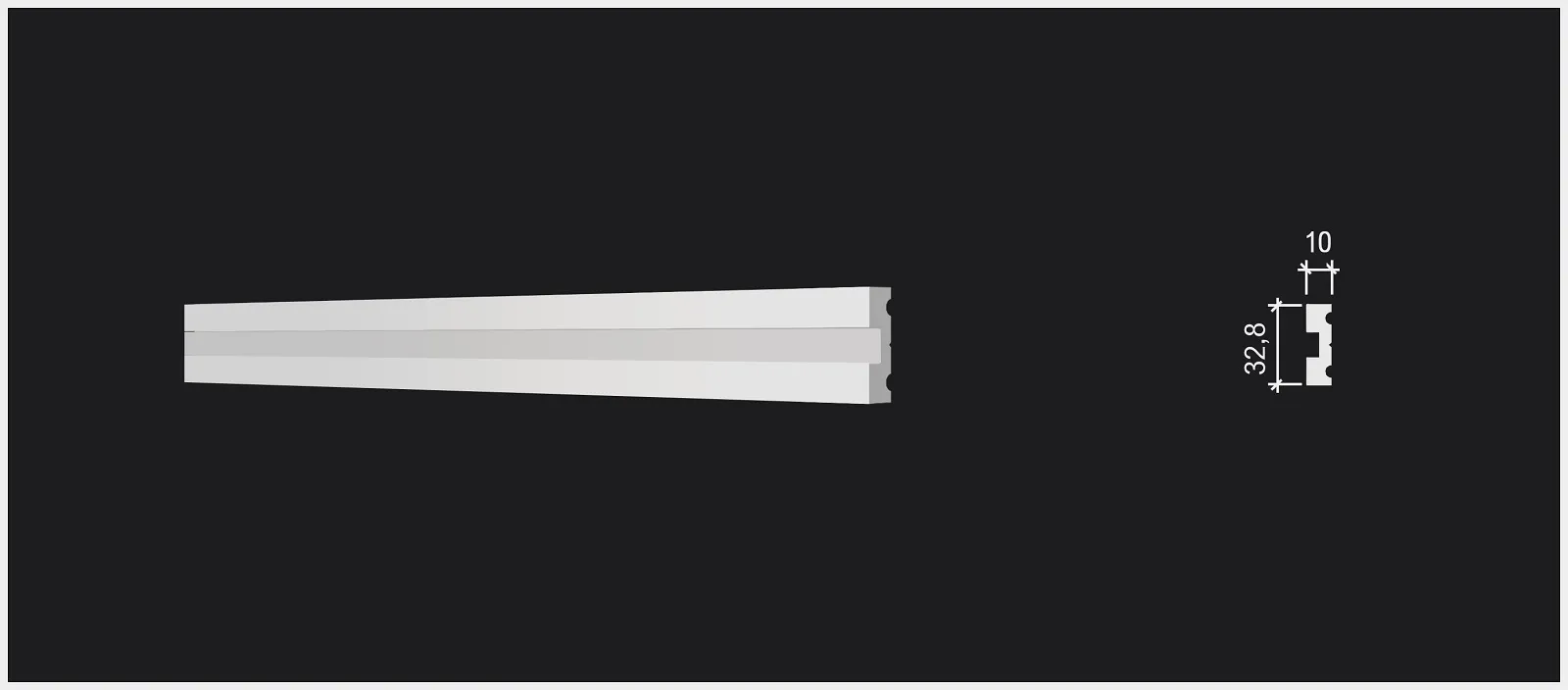 Отделка стен и потолка Молдинг Decor-Dizayn DD637 10х32.8х2000 мм