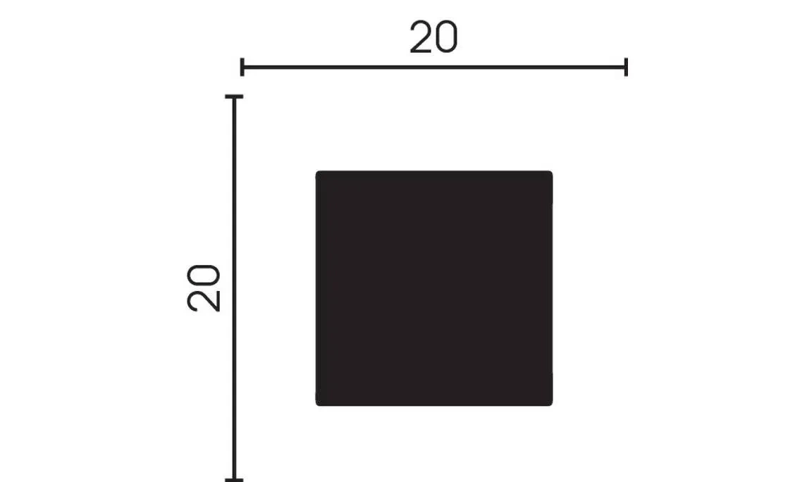 Отделка стен и потолка Молдинг Decor-Dizayn Грани DD622 20х20х2000 мм