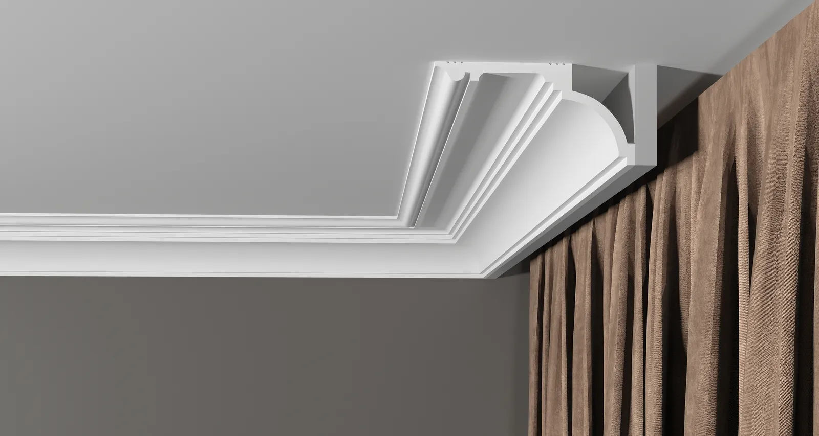 Отделка стен и потолка Карниз Decor-Dizayn DD517 60х120х2000 мм