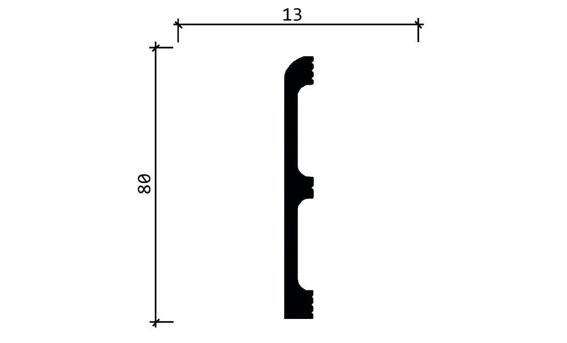 Отделка стен и потолка Плинтус Decor-Dizayn Грани DD706 2000х80х13 мм