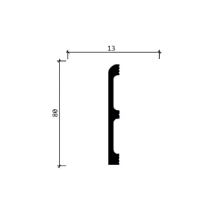 Плинтус Decor-Dizayn Грани DD706 2000х80х13 мм