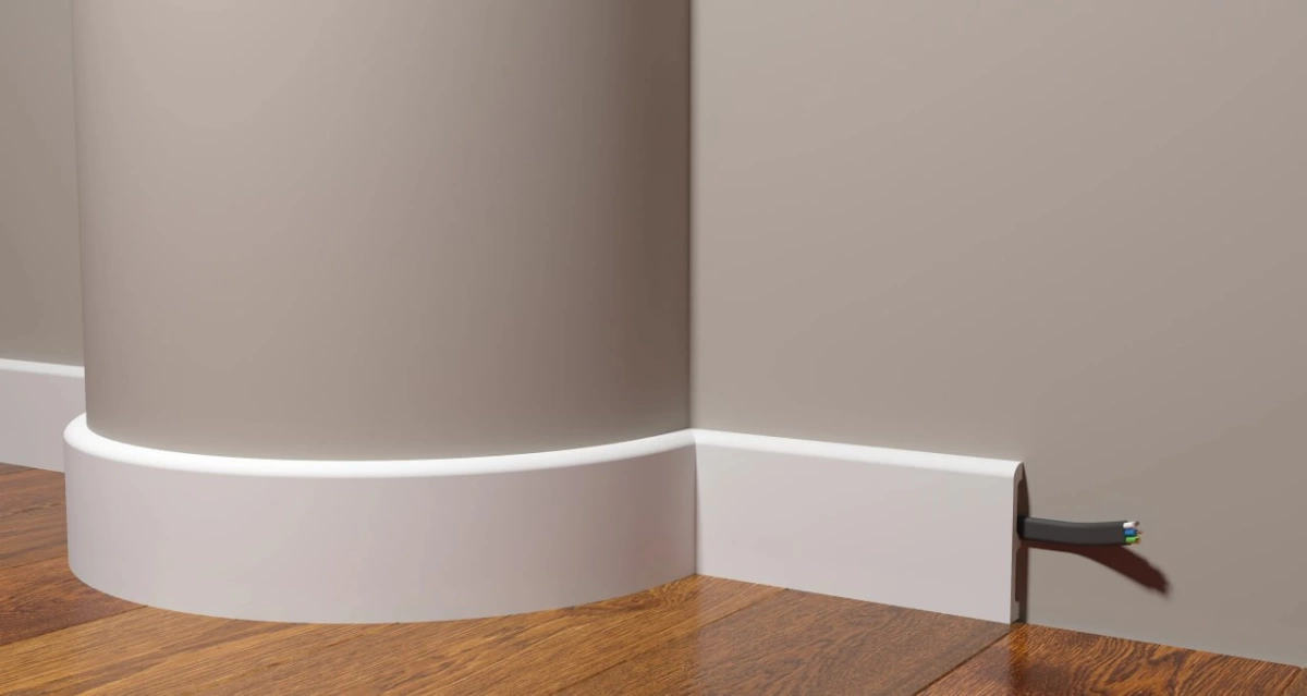 Отделка стен и потолка Плинтус Decor-Dizayn Грани DD706F гибкий 2000х80х13 мм