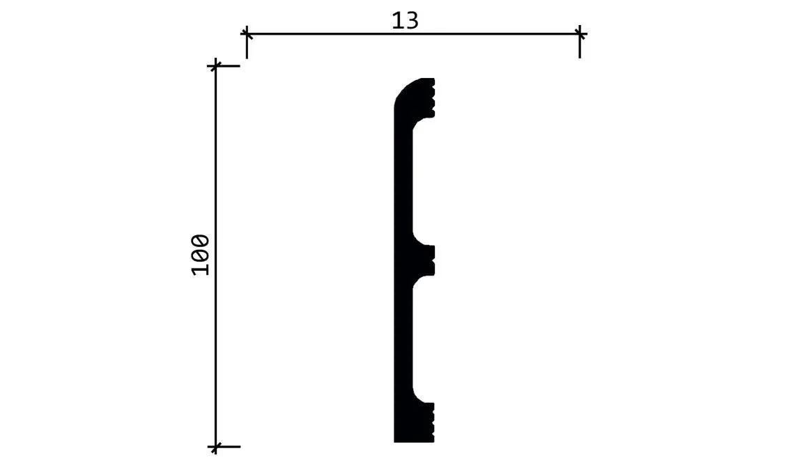 Отделка стен и потолка Плинтус Decor-Dizayn Грани DD707 2000х100х13 мм