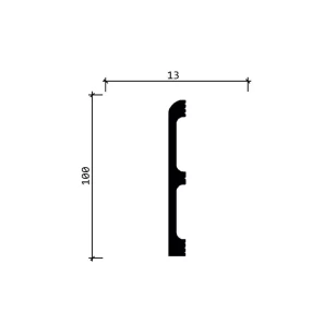 Плинтус Decor-Dizayn Грани DD707 2000х100х13 мм