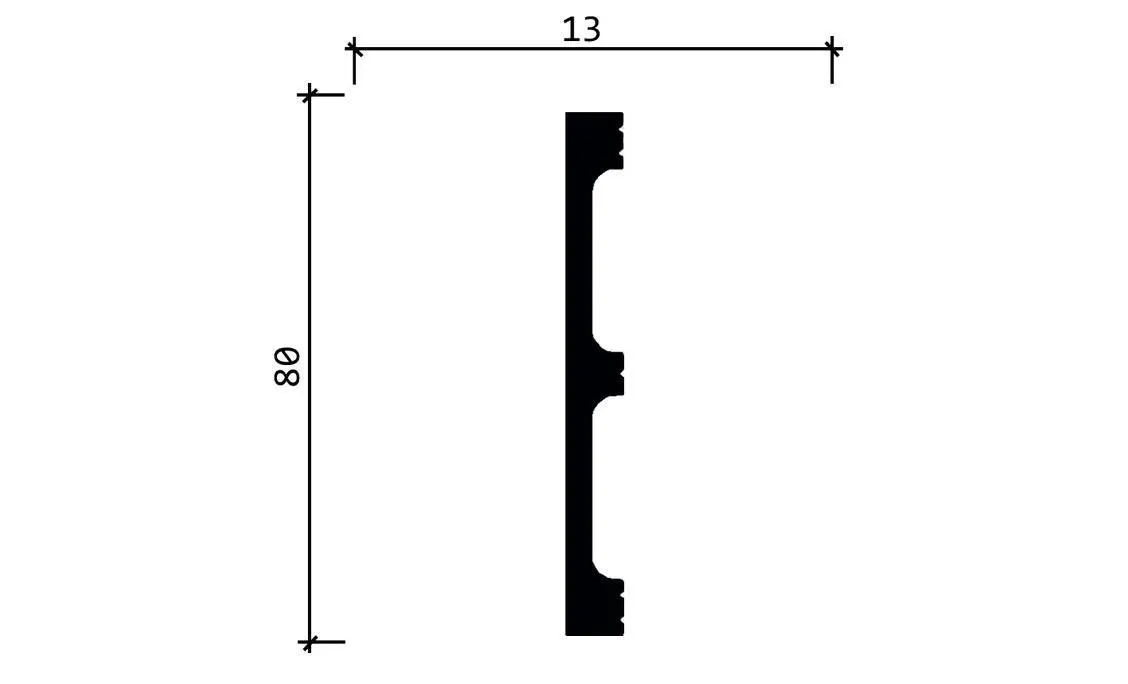 Отделка стен и потолка Плинтус Decor-Dizayn Грани DD708 2000х80х13 мм