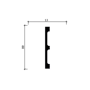 Плинтус Decor-Dizayn Грани DD708 2000х80х13 мм