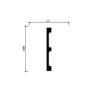 Плинтус Decor-Dizayn Грани DD709 2000х100х13 мм