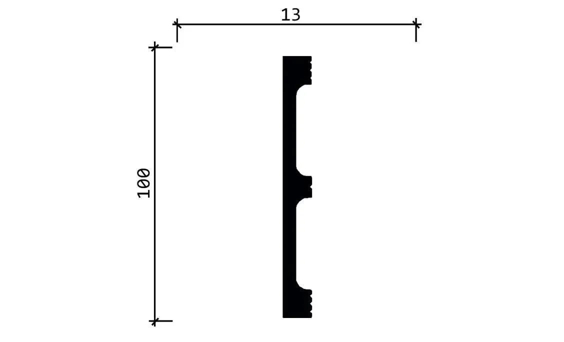 Отделка стен и потолка Плинтус Decor-Dizayn Грани DD709F гибкий 2000х100х13 мм