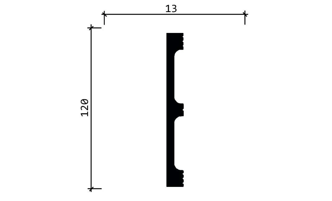 Отделка стен и потолка Плинтус Decor-Dizayn Грани DD710 2000х120х13 мм