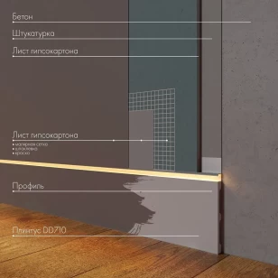 Плинтус Decor-Dizayn Грани DD710 2000х120х13 мм