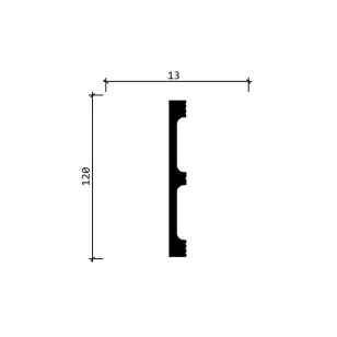 Плинтус Decor-Dizayn Грани DD710 2000х120х13 мм