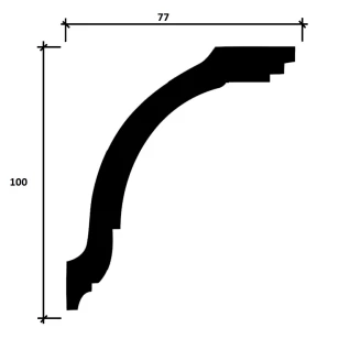 Карниз Decor-Dizayn DD08 77х100х2000 мм