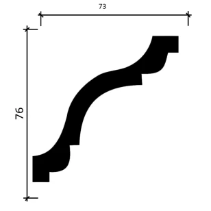 Карниз Decor-Dizayn DD44 73х76х2000 мм