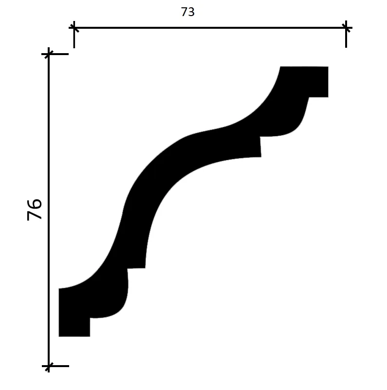 Отделка стен и потолка Карниз Decor-Dizayn DD44 73х76х2000 мм
