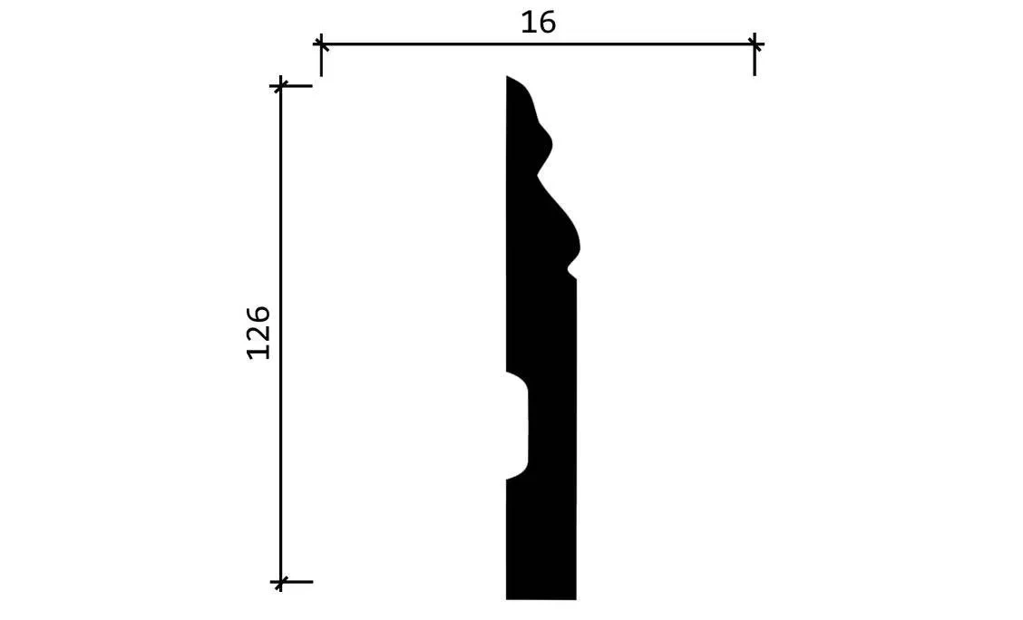 Отделка стен и потолка Плинтус Decor-Dizayn DD50 2000х126х16 мм