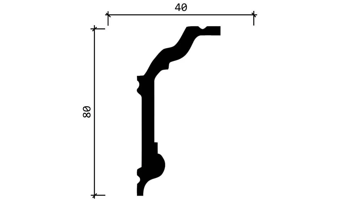 Отделка стен и потолка Карниз Decor-Dizayn DD502 40х80х2000 мм