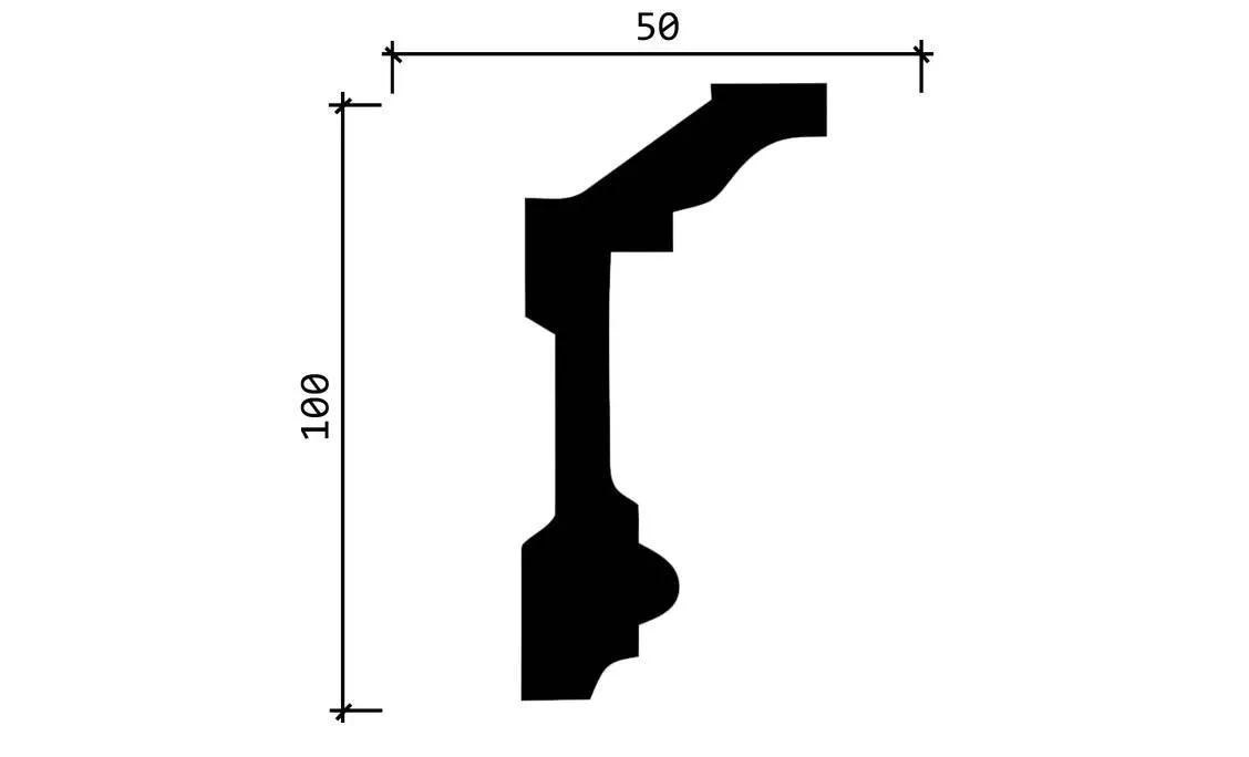 Отделка стен и потолка Карниз Decor-Dizayn DD503 50х100х2000 мм