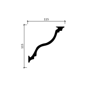 Карниз Decor-Dizayn DD504 115х115х2000 мм